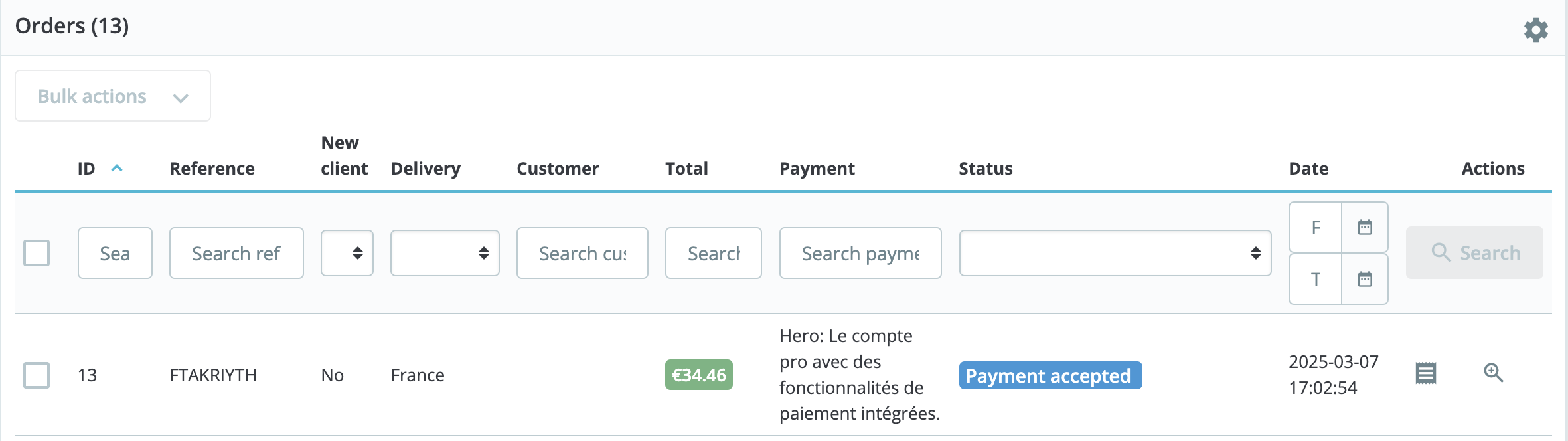 Orders verification 2