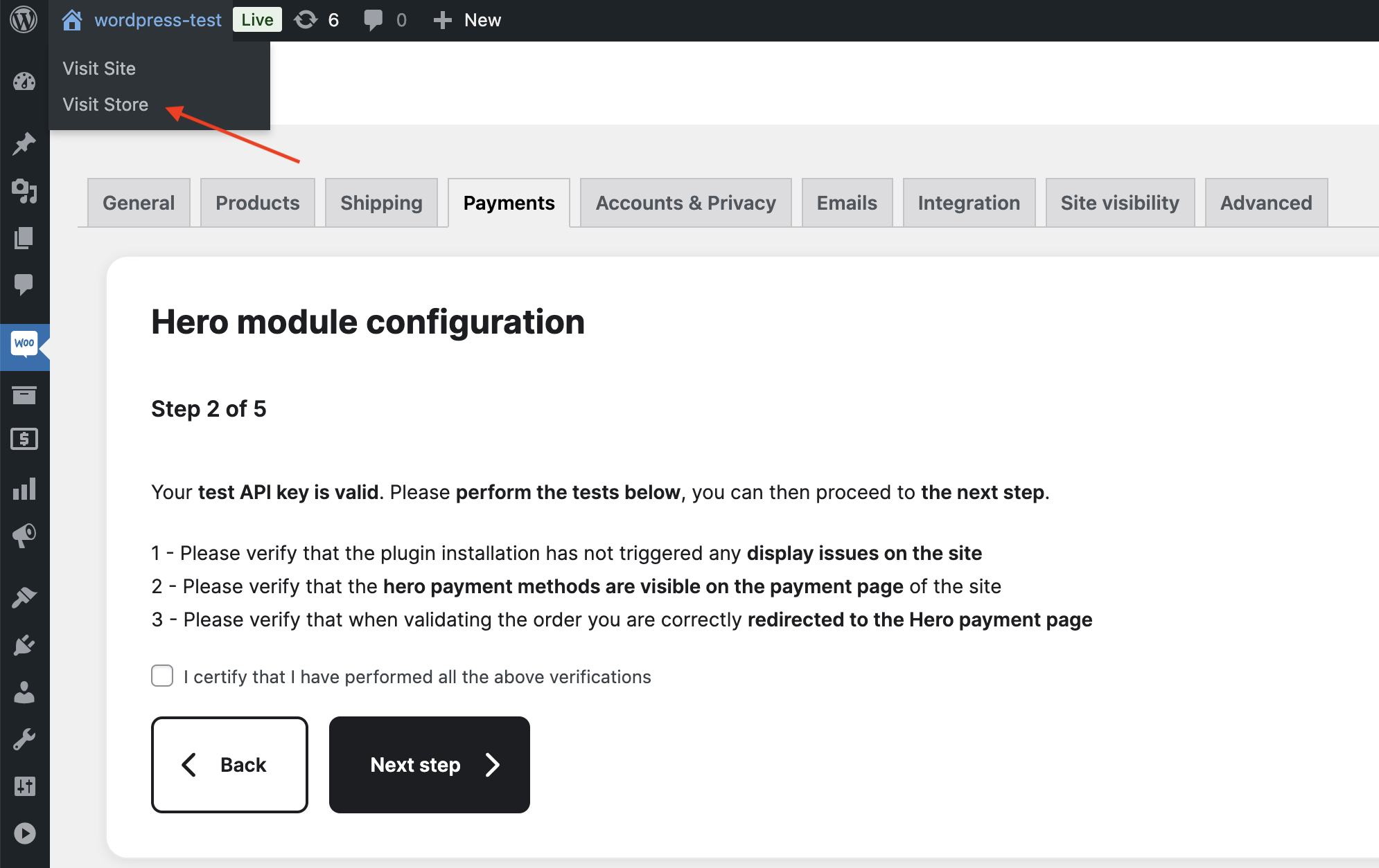 Istruzioni di verifica